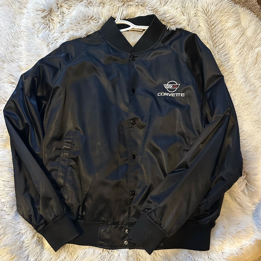 Corvette Black Bomber Jacket for Men